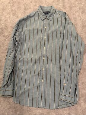 Vintage Polo by Ralph Lauren Light Blue Striped Button-Down Shirt